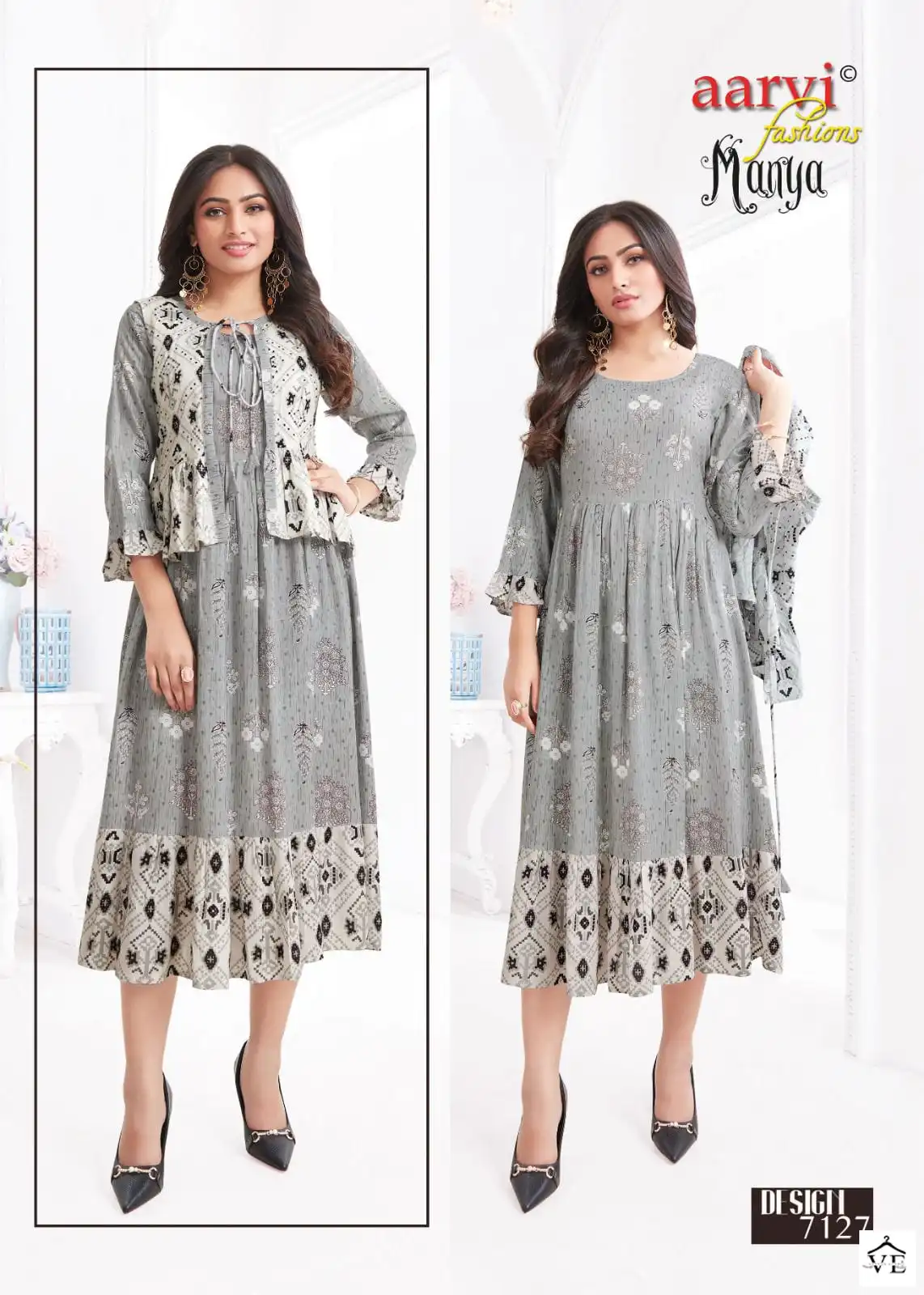 Aarvi Manya Vol-27 Cotton Wholesale Kurti Catalog — Wholesale Kurtis, MPA wholesale from Surat - Gallery Image 7