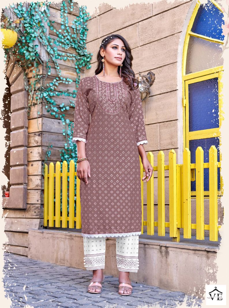 Hinaya Aishwarya Vol 8 Rayon Printed Wholesale Kurti Catalog — Wholesale Kurtis, MPA wholesale from Surat - Gallery Image 4