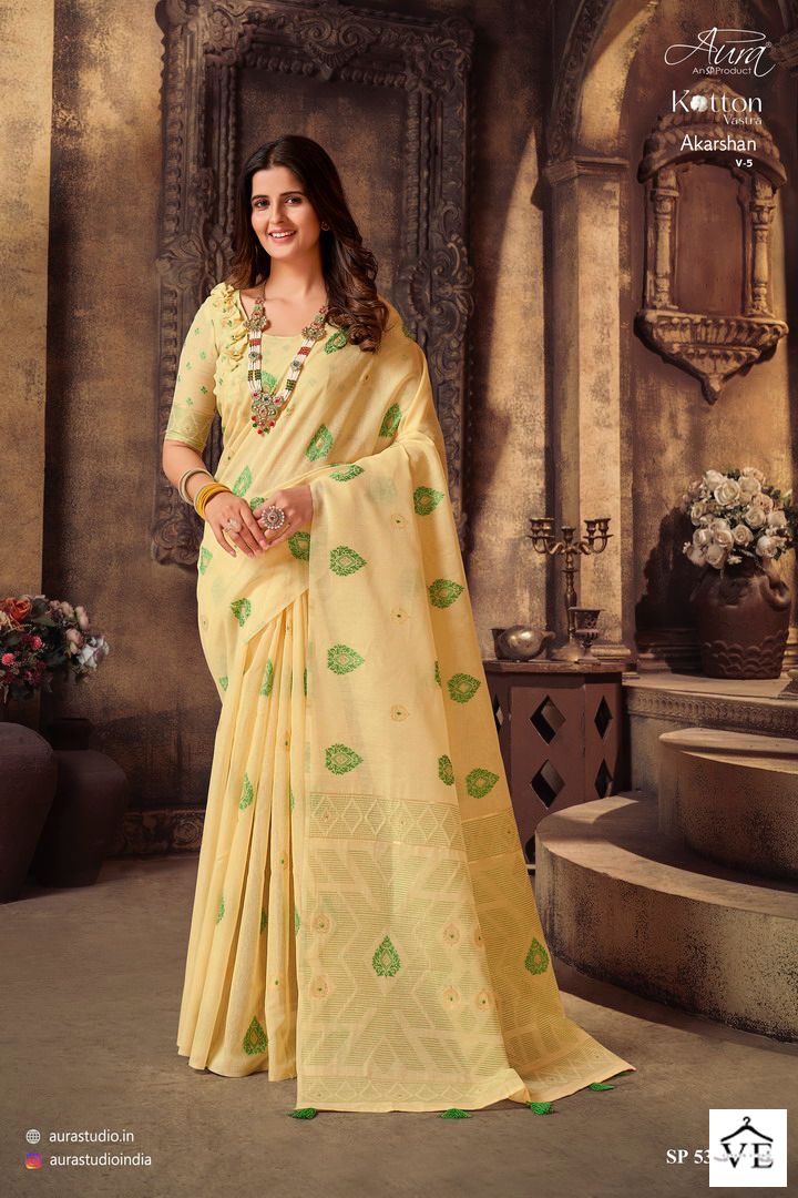 Aura Akarshan Vol 5 Cotton Vastra Wholesale Saree Catalog — Wholesale Sarees, MPA wholesale from Surat - Gallery Image 2