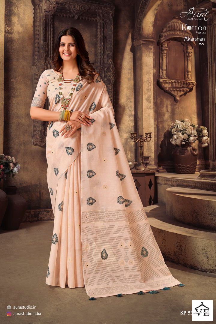 Aura Akarshan Vol 5 Cotton Vastra Wholesale Saree Catalog — Wholesale Sarees, MPA wholesale from Surat - Gallery Image 3