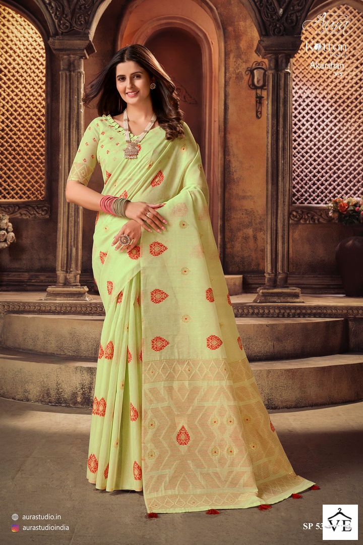 Aura Akarshan Vol 5 Cotton Vastra Wholesale Saree Catalog — Wholesale Sarees, MPA wholesale from Surat - Gallery Image 4