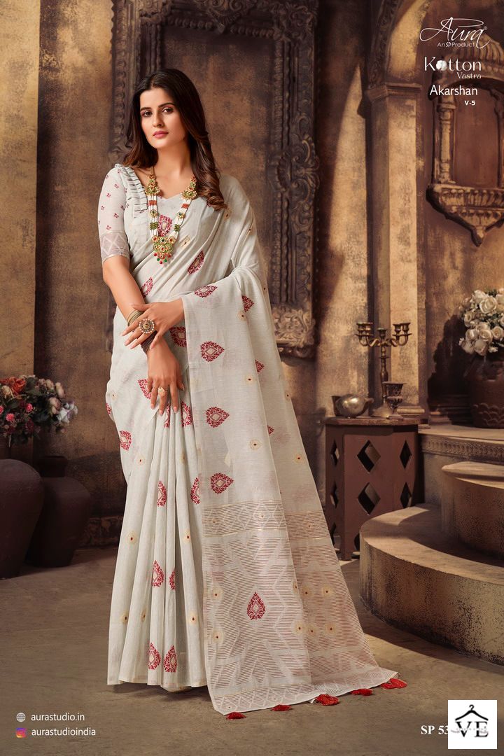 Aura Akarshan Vol 5 Cotton Vastra Wholesale Saree Catalog — Wholesale Sarees, MPA wholesale from Surat - Gallery Image 5