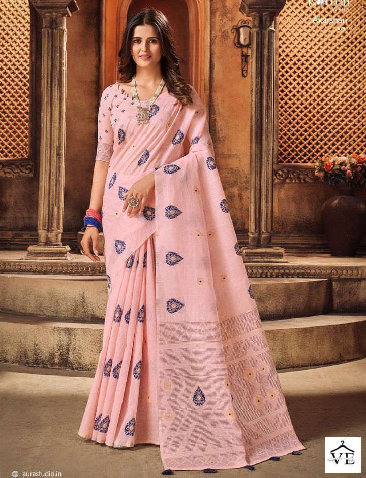 Aura Akarshan Vol 5 Cotton Vastra Wholesale Saree Catalog — Wholesale Sarees, MPA wholesale from Surat — view 1