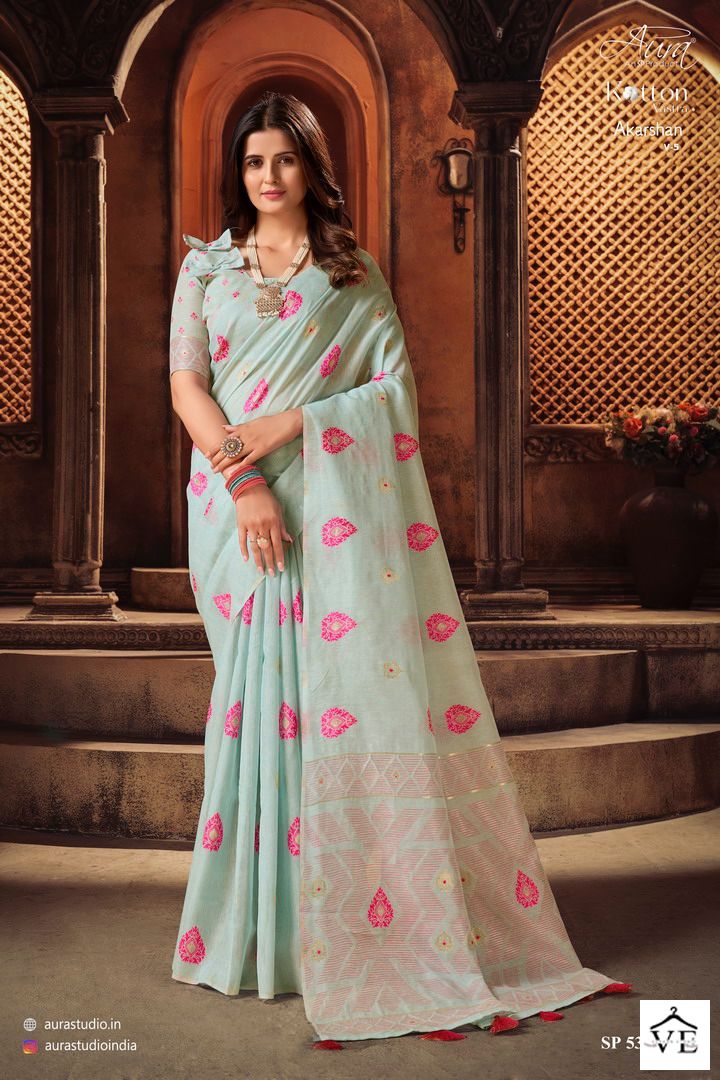 Aura Akarshan Vol 5 Cotton Vastra Wholesale Saree Catalog — Wholesale Sarees, MPA wholesale from Surat - Gallery Image 6