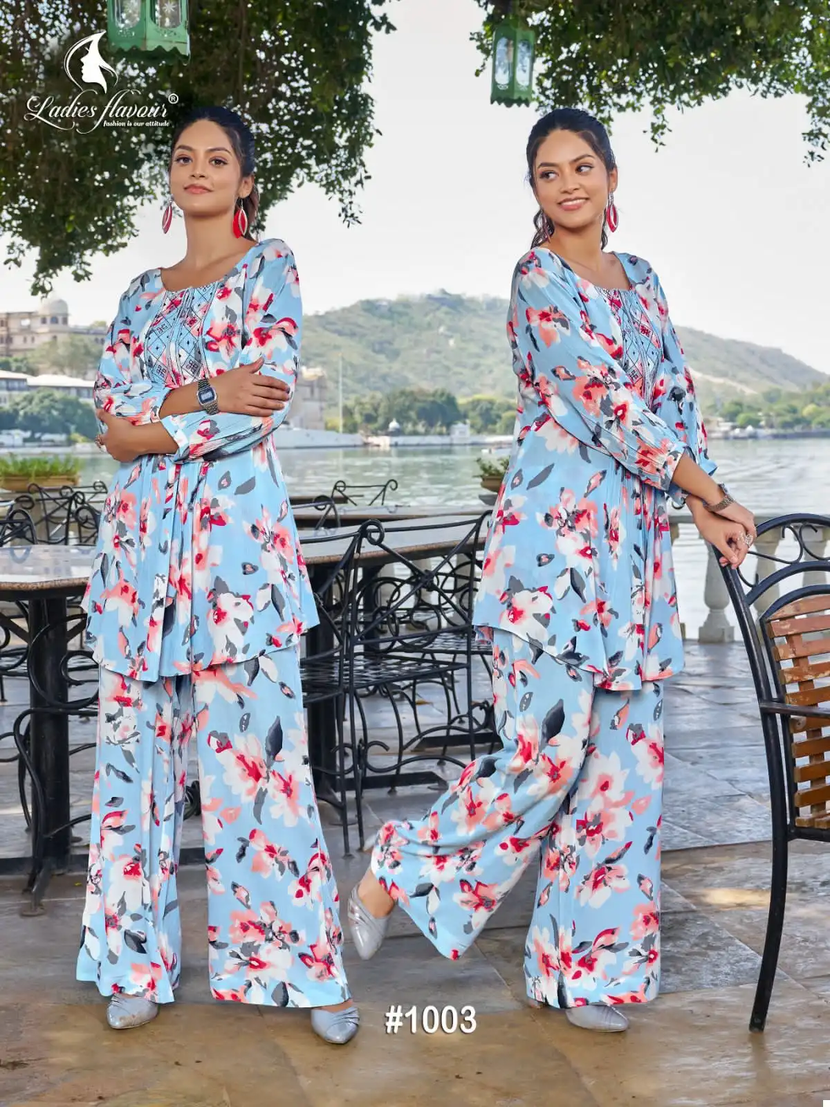 Ladies Flavour Alexa Heavy Rayon Wholesale Co-ord Set Catalog — Wholesale Kurtis, MPA wholesale from Surat - Gallery Image 2