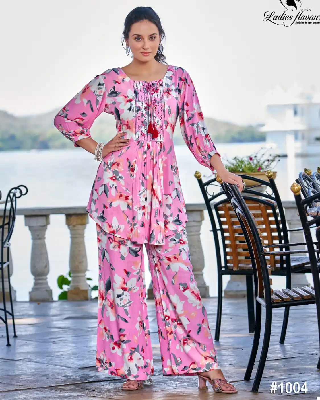 Ladies Flavour Alexa Heavy Rayon Wholesale Co-ord Set Catalog — Wholesale Kurtis, MPA wholesale from Surat — view 1