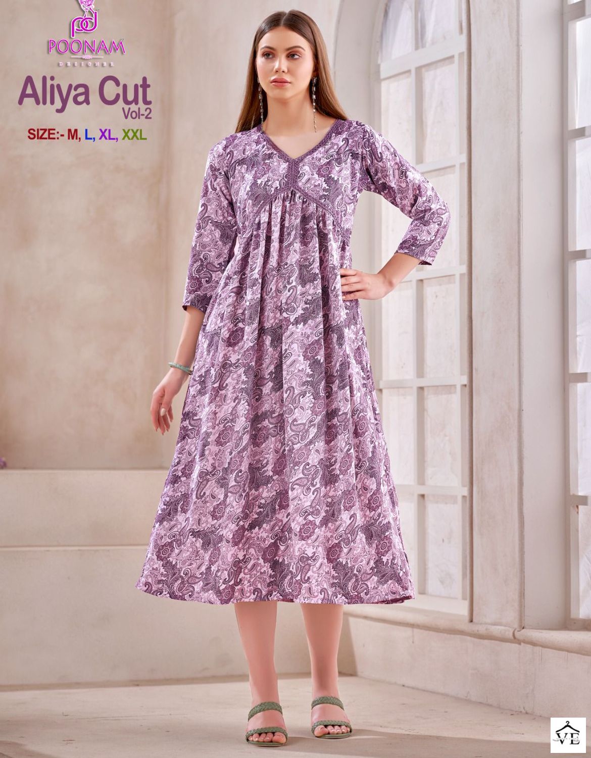 Poonam Designer Aliya Cut Vol 2 Imported Viscous Wholesale Gown Catalog — Wholesale Kurtis, MPA wholesale from Surat - Gallery Image 4