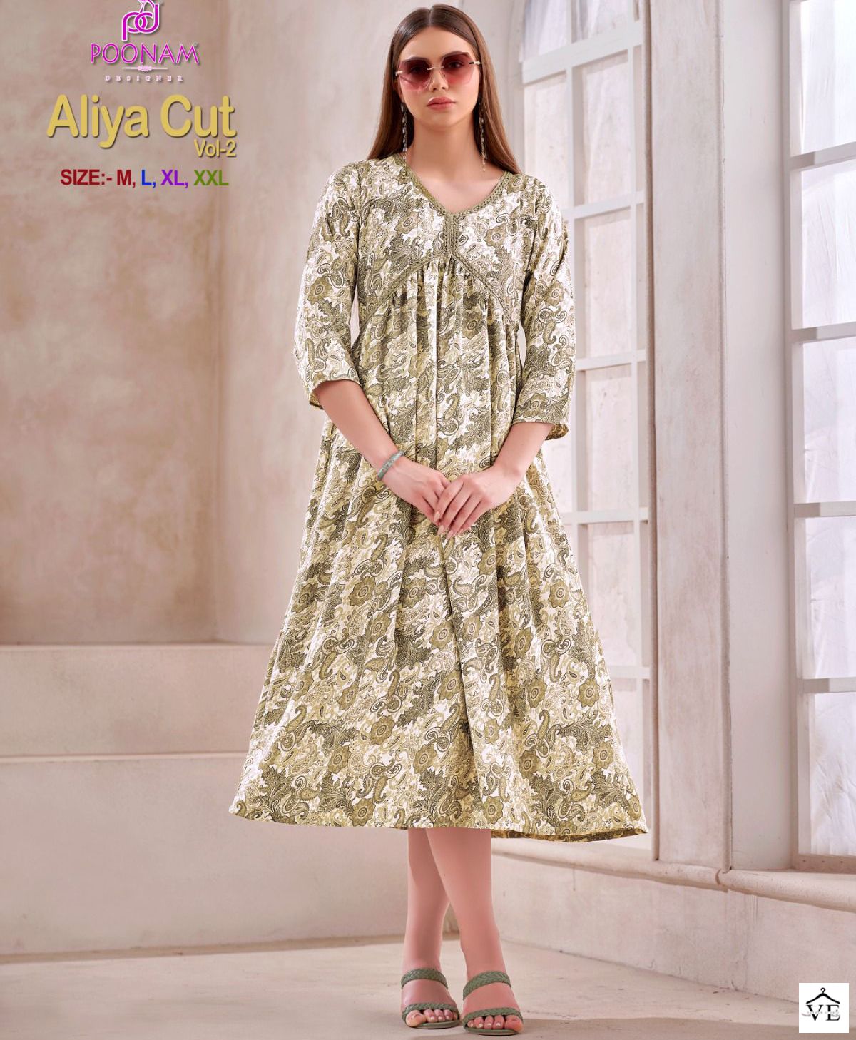 Poonam Designer Aliya Cut Vol 2 Imported Viscous Wholesale Gown Catalog — Wholesale Kurtis, MPA wholesale from Surat — view 1
