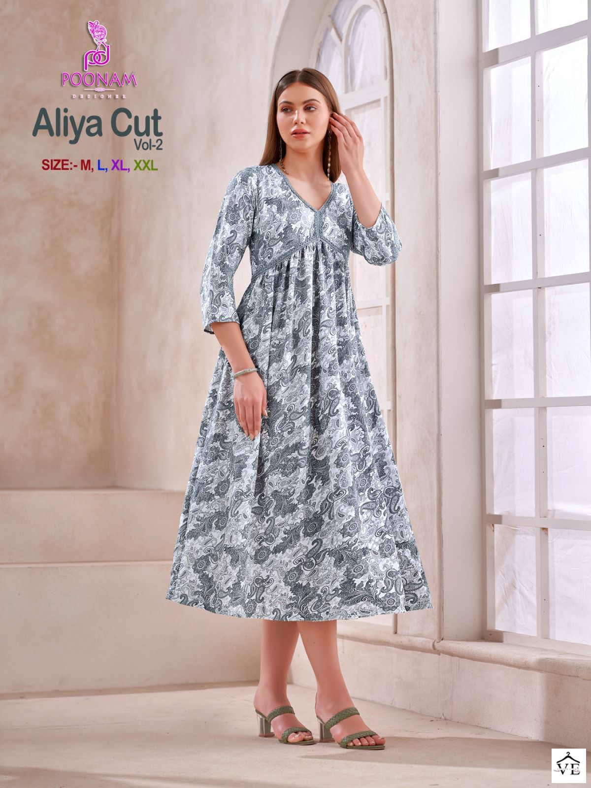 Poonam Designer Aliya Cut Vol 2 Imported Viscous Wholesale Gown Catalog — Wholesale Kurtis, MPA wholesale from Surat - Gallery Image 5