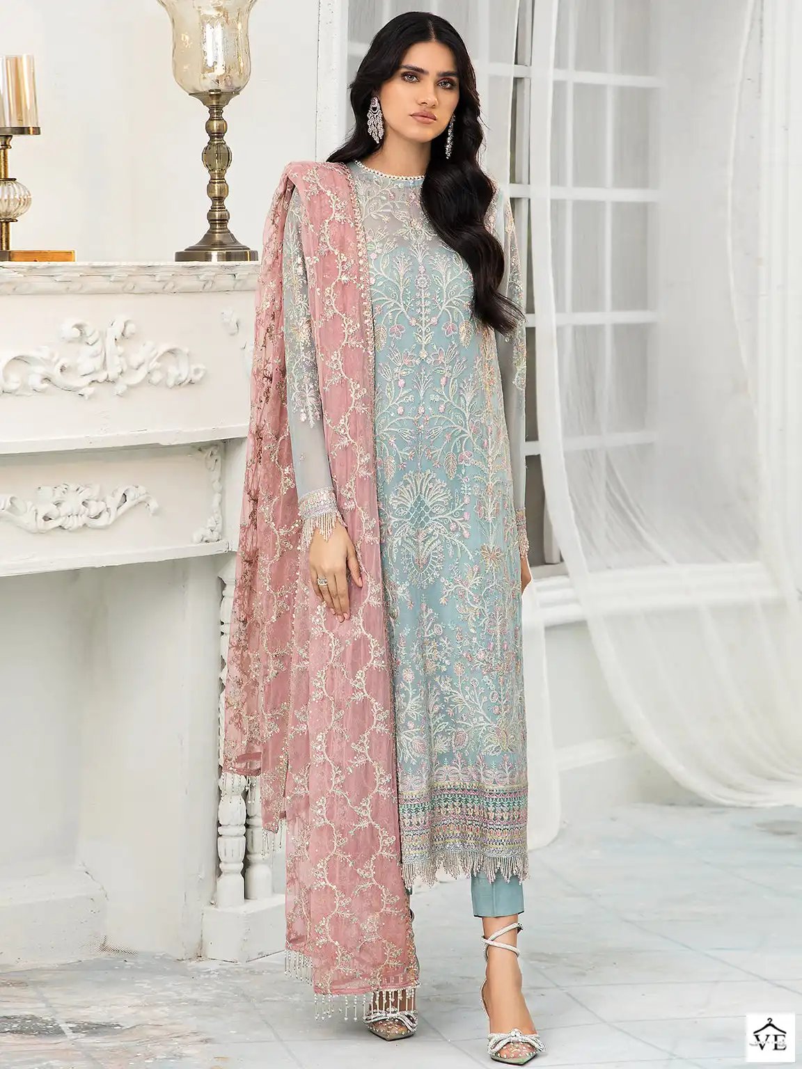 Al Amra Anaya ZF 78 Georgette Wholesale Pakistani Suit — Wholesale Salwar Suits, MPA wholesale from Surat — view 1
