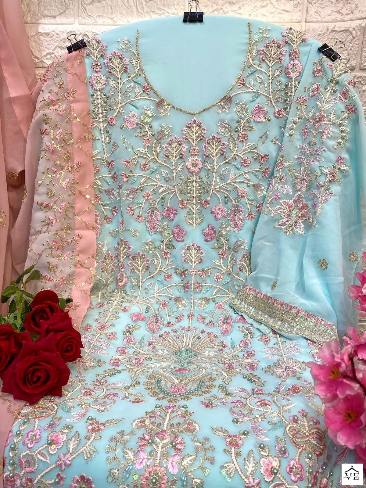 Al Amra Anaya ZF 78 Georgette Wholesale Pakistani Suit — Wholesale Salwar Suits, MPA wholesale from Surat - Gallery Image 2