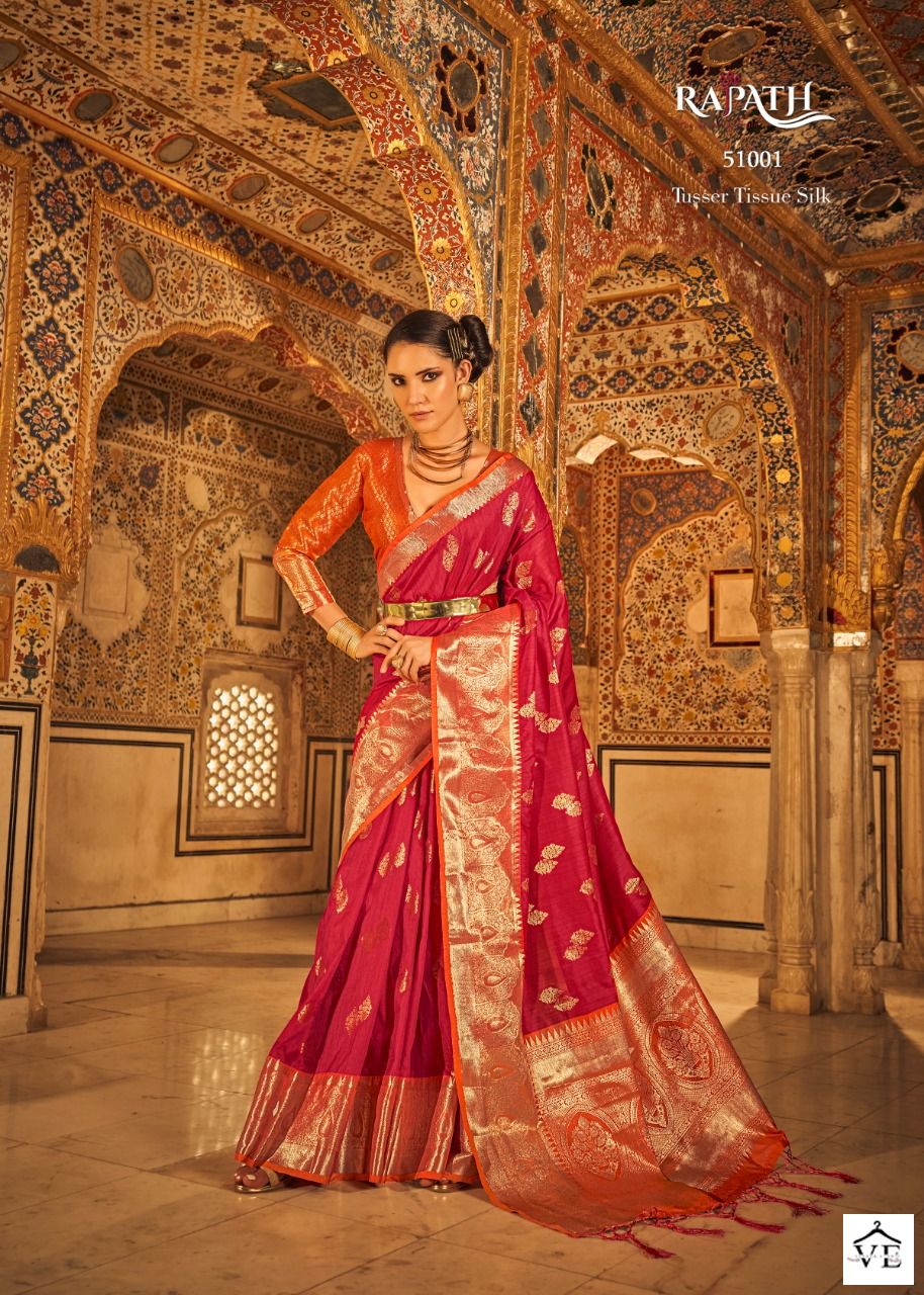 Rajpath Angelica Tusser Silk Wholesale Sarees Catalog - Image 3