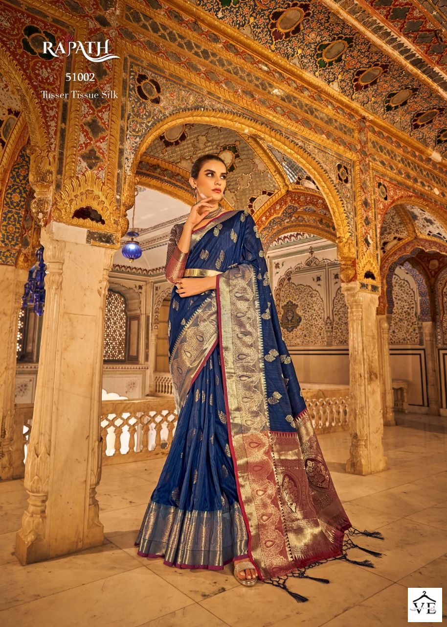Rajpath Angelica Tusser Silk Wholesale Sarees Catalog - Image 4