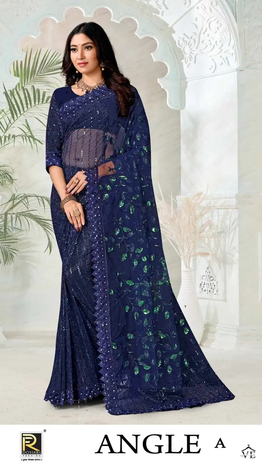 Ronisa Angle Imported Lycra Wholesale Sarees Catalog — Wholesale Sarees, MPA wholesale from Surat - Gallery Image 2
