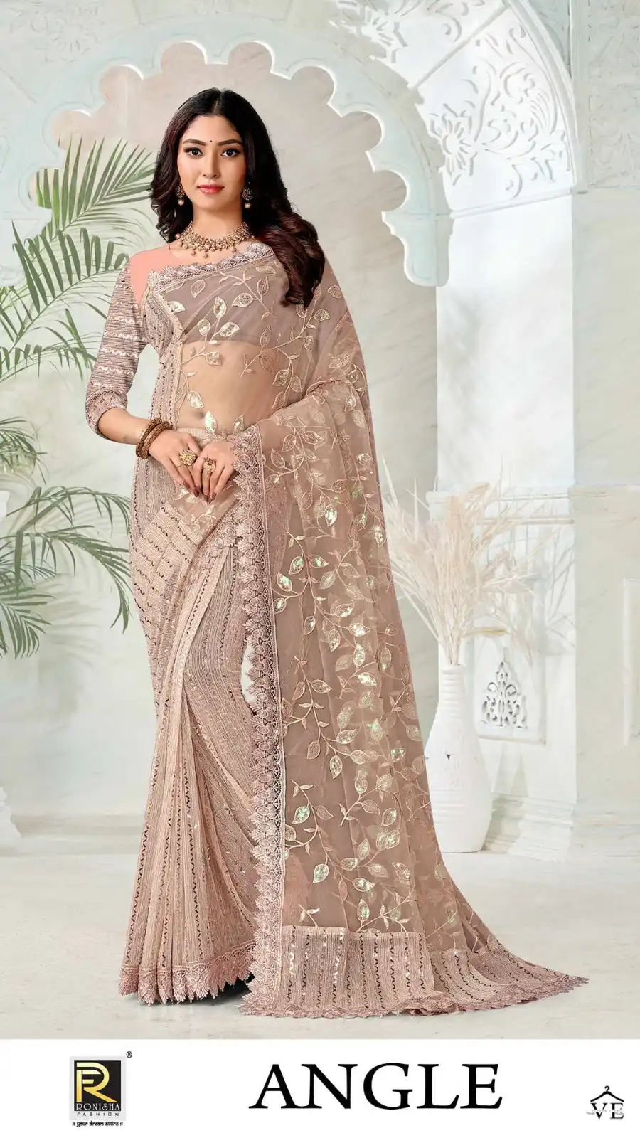 Ronisa Angle Imported Lycra Wholesale Sarees Catalog — Wholesale Sarees, MPA wholesale from Surat - Gallery Image 3