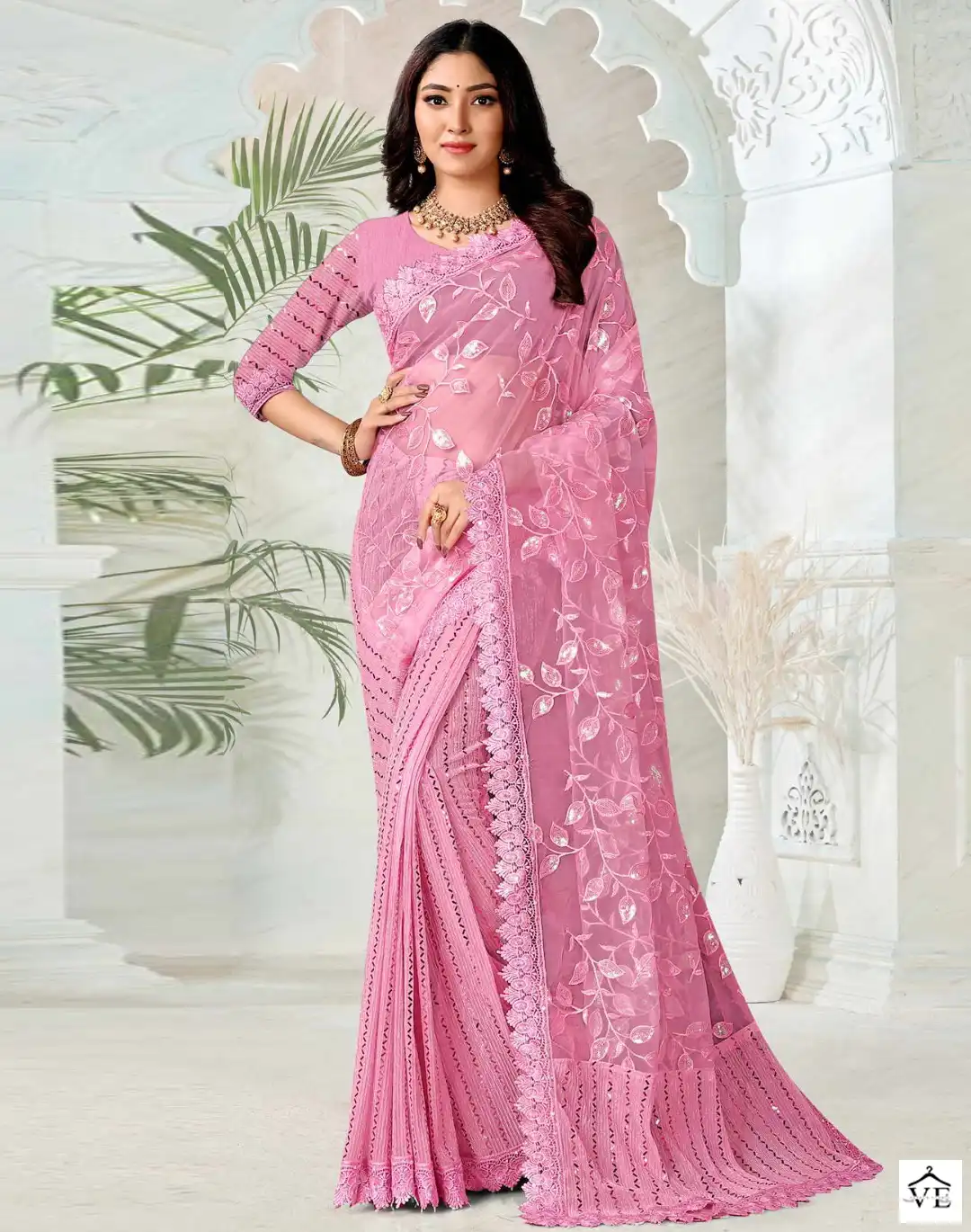 Ronisa Angle Imported Lycra Wholesale Sarees Catalog — Wholesale Sarees, MPA wholesale from Surat — view 1