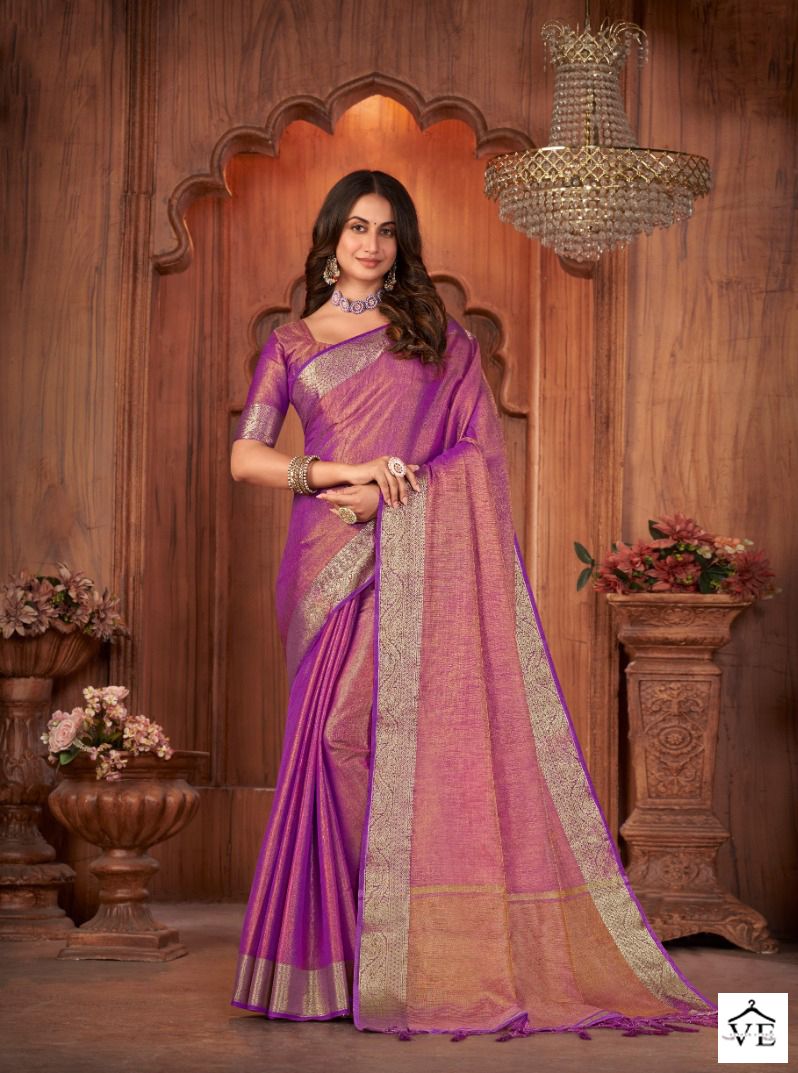 Vardan Ethnic Anuska Vol 1 Linen Khadi Silk Wholesale Saree Catalog — Wholesale Sarees, MPA wholesale from Surat — view 2