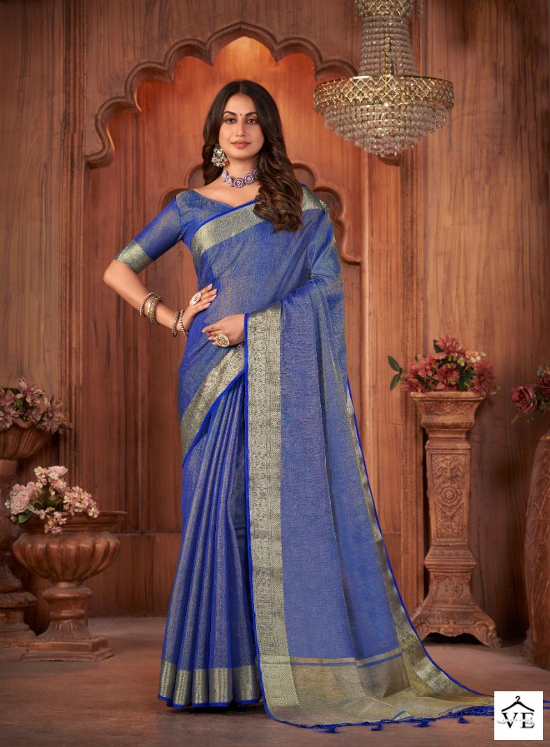 Vardan Ethnic Anuska Vol 1 Linen Khadi Silk Wholesale Saree Catalog — Wholesale Sarees, MPA wholesale from Surat — view 4