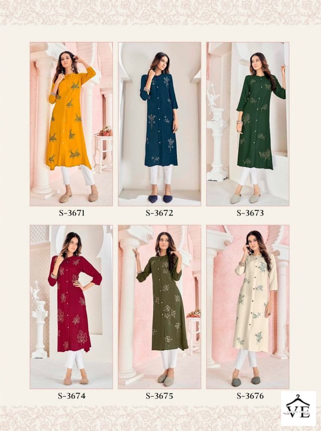 Vardan Ethnic Anvika Rayon Wholesale Kurti Catalog — Wholesale Kurtis, MPA wholesale from Surat — view 7