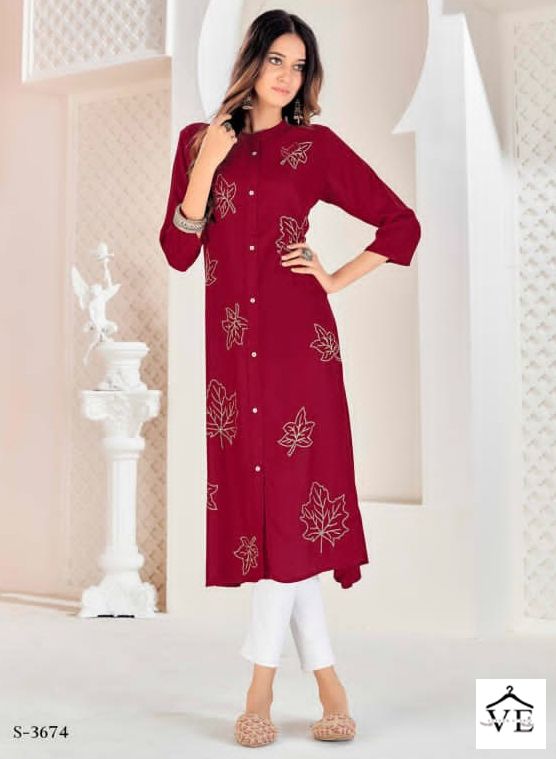 Vardan Ethnic Anvika Rayon Wholesale Kurti Catalog — Wholesale Kurtis, MPA wholesale from Surat — view 1