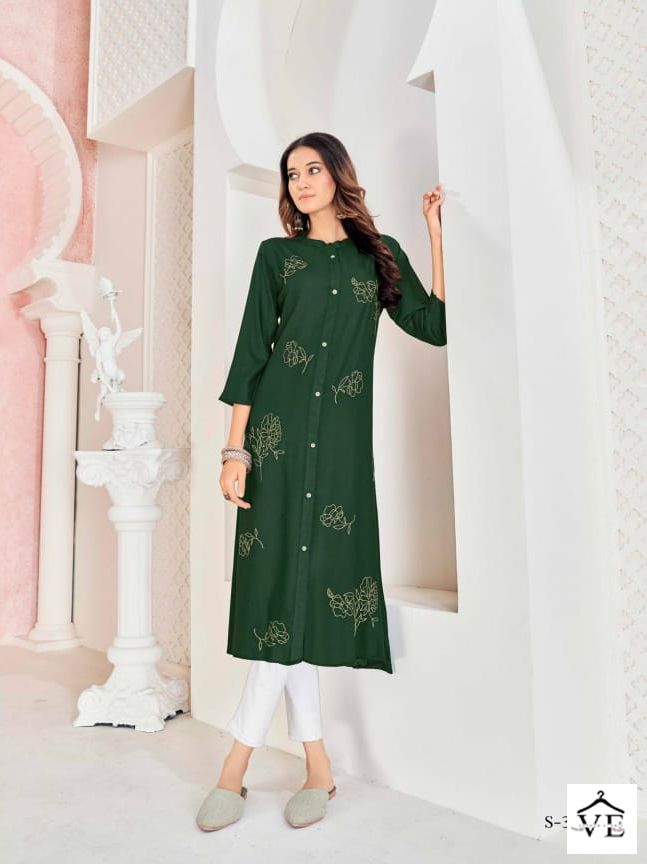 Vardan Ethnic Anvika Rayon Wholesale Kurti Catalog — Wholesale Kurtis, MPA wholesale from Surat — view 4
