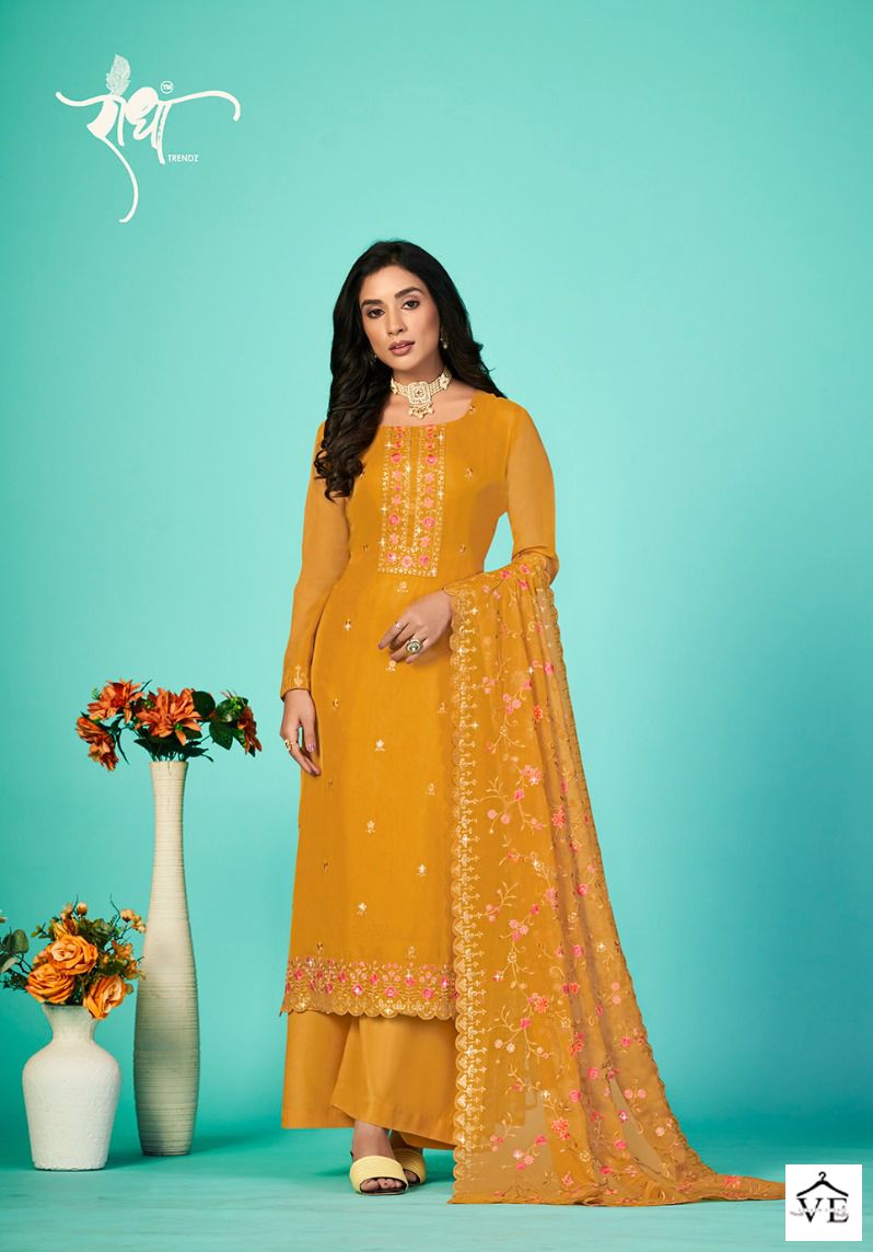 Radha Trendz Bandhan Organza Wholesale Designer Salwar Suit Catalog — Wholesale Salwar Suits, MPA wholesale from Surat - Gallery Image 2