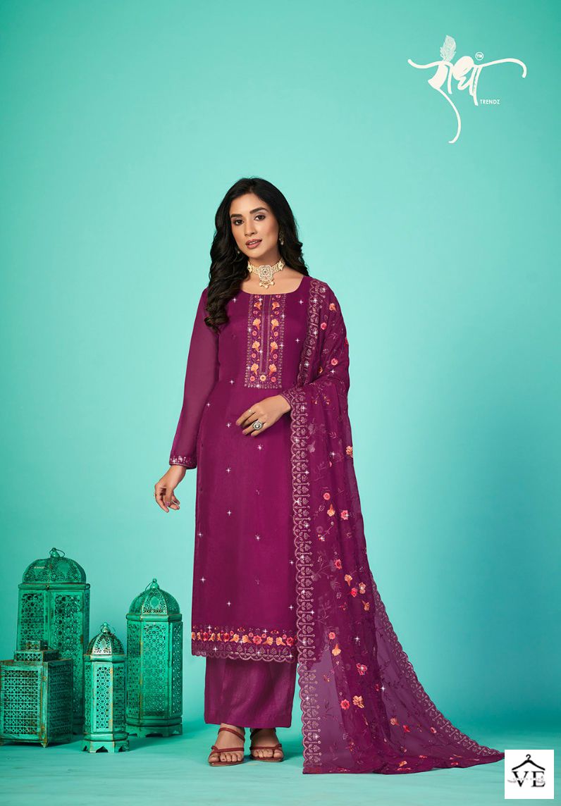 Radha Trendz Bandhan Organza Wholesale Designer Salwar Suit Catalog — Wholesale Salwar Suits, MPA wholesale from Surat - Gallery Image 3