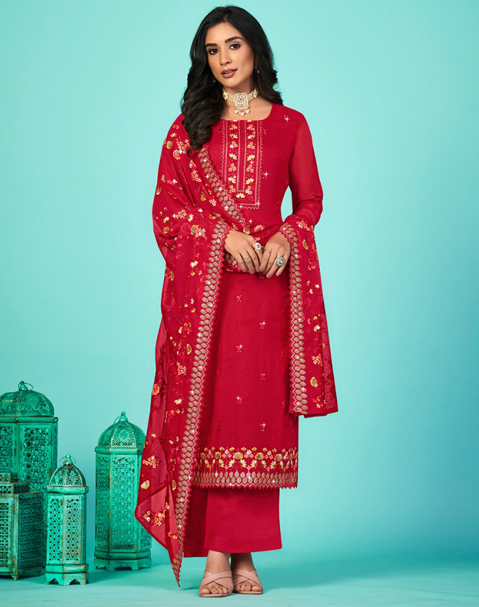 Radha Trendz Bandhan Organza Wholesale Designer Salwar Suit Catalog — Wholesale Salwar Suits, MPA wholesale from Surat — view 1