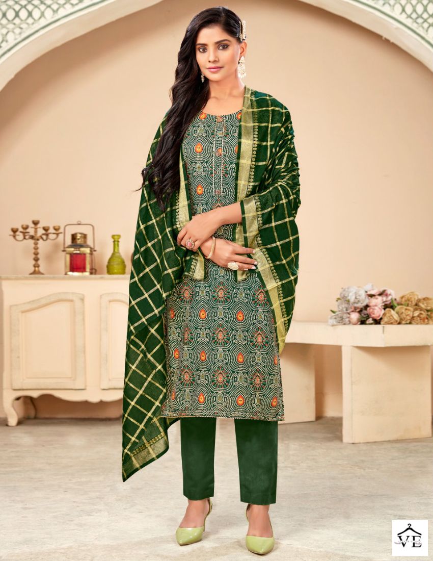 Bipson Bandhani 2060 Pure Cotton Wholesale Salwar Suit Catalog — Wholesale Salwar Suits, MPA wholesale from Surat — view 1