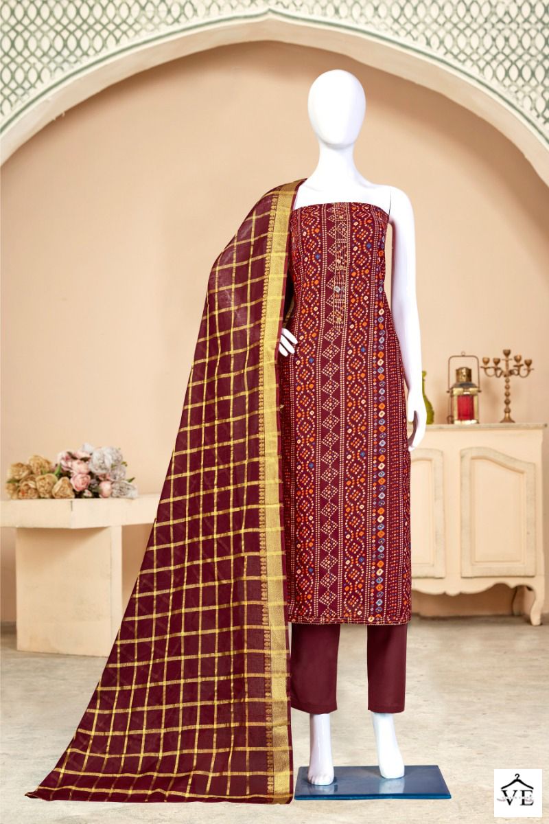 Bipson Bandhani 2061 Pure Cotton Wholesale Salwar Suit Catalog — Wholesale Salwar Suits, MPA wholesale from Surat - Gallery Image 4