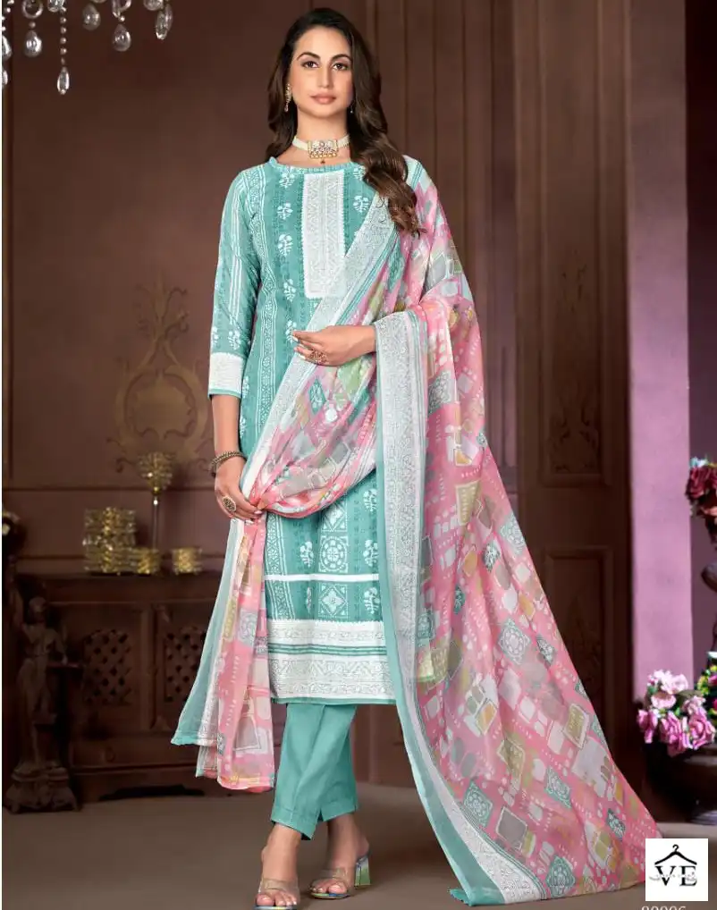 Skt Suits Batik Pure Cottan Wholesale Salwar Suit Catalog — Wholesale Salwar Suits, MPA wholesale from Surat — view 1