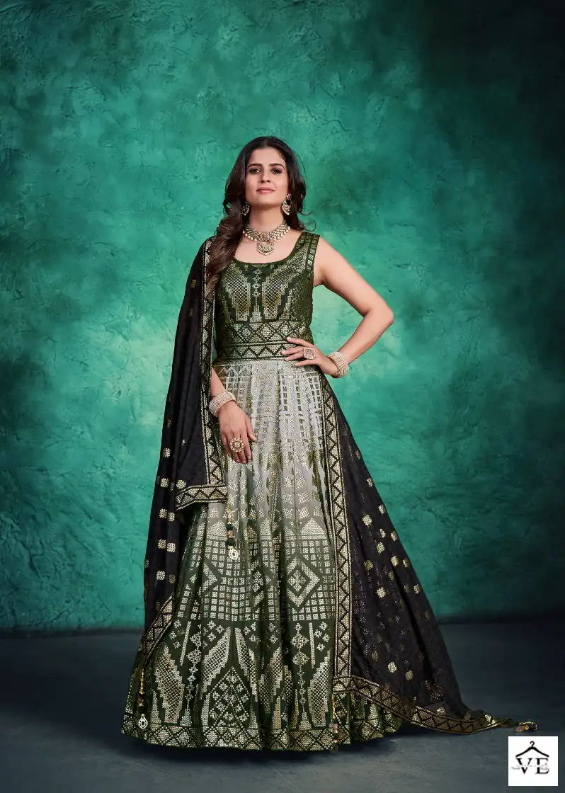 Dresstive Bella Georgette Wholesale Gown With Dupatta Catalog — Wholesale Salwar Suits, MPA wholesale from Surat - Gallery Image 3