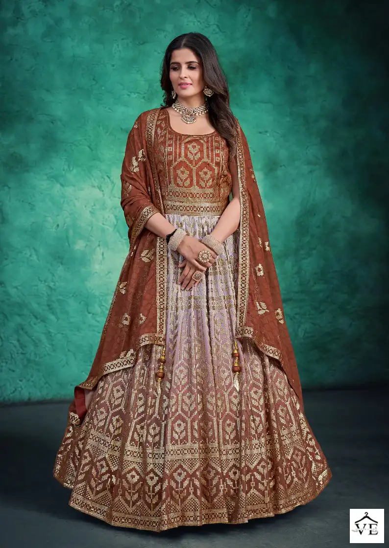 Dresstive Bella Georgette Wholesale Gown With Dupatta Catalog — Wholesale Salwar Suits, MPA wholesale from Surat - Gallery Image 6