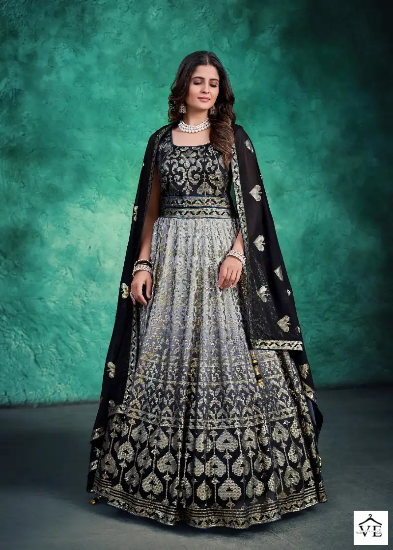 Dresstive Bella Georgette Wholesale Gown With Dupatta Catalog — Wholesale Salwar Suits, MPA wholesale from Surat - Gallery Image 2