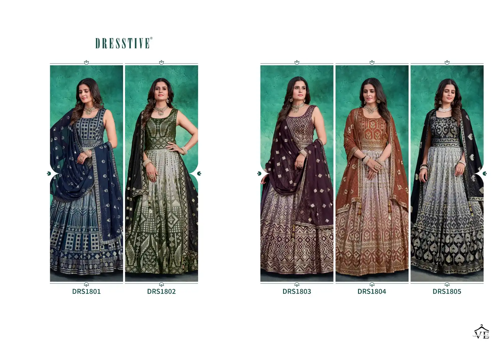 Dresstive Bella Georgette Wholesale Gown With Dupatta Catalog — Wholesale Salwar Suits, MPA wholesale from Surat — view 7