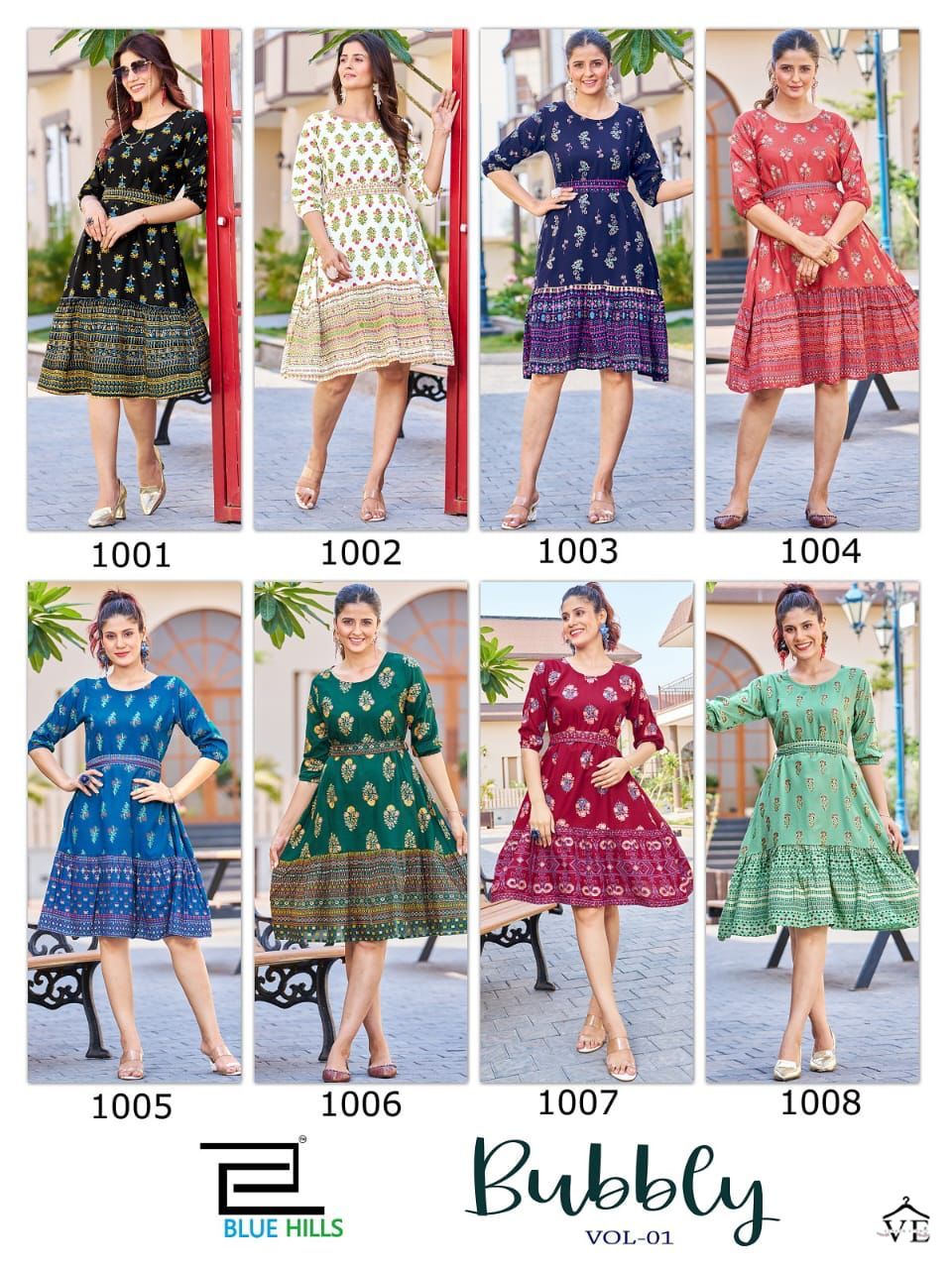 Blue Hills Bubbly Vol 1 Rayon 14Kg Wholesale Kurtis Catalog — Wholesale Kurtis, MPA wholesale from Surat — view 9