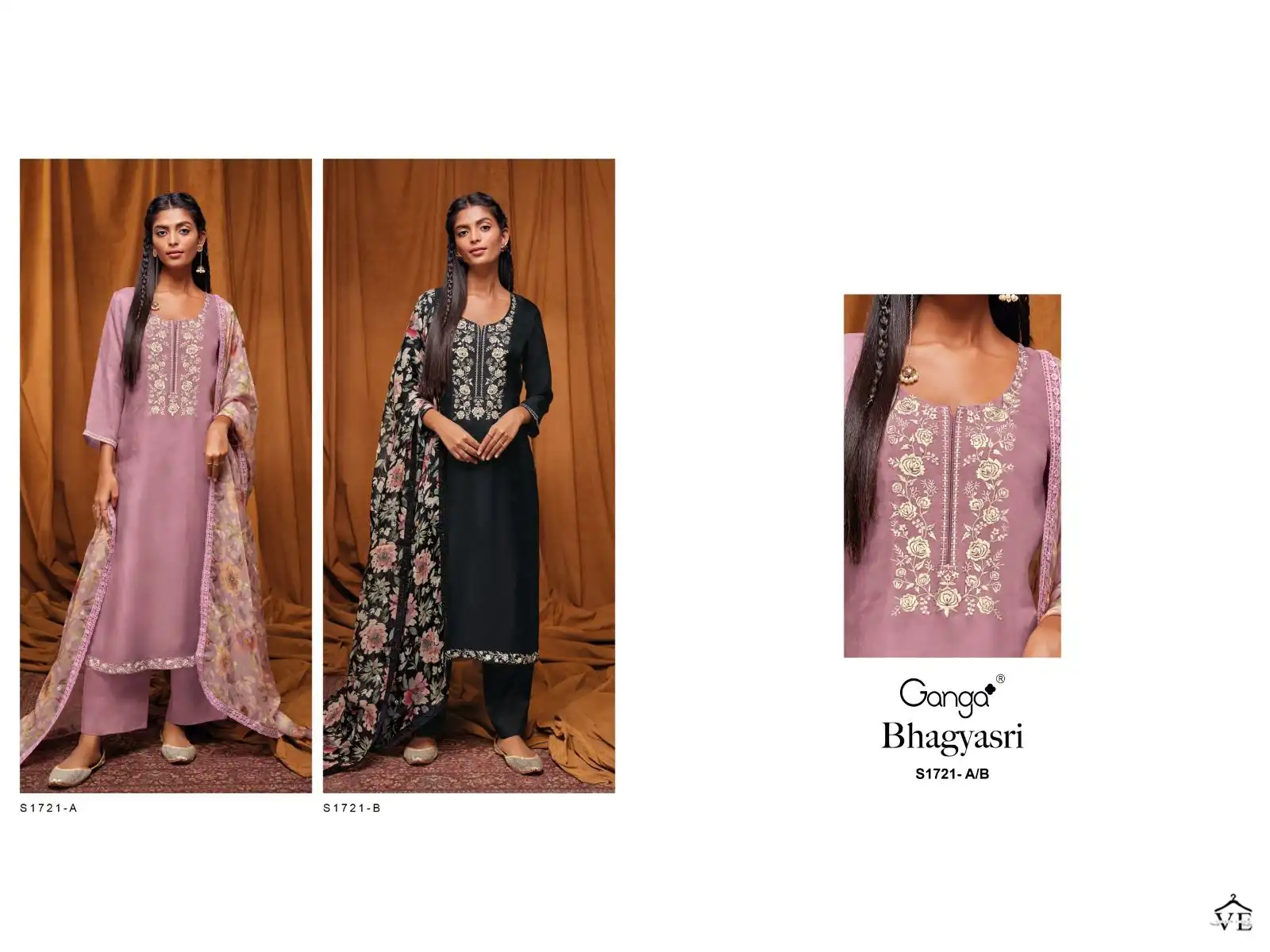 Ganga Bhagyasri Premium Bemberg Habutai Silk Wholesale Designer Salwar Suit Catalog — Wholesale Salwar Suits, MPA wholesale from Surat — view 4