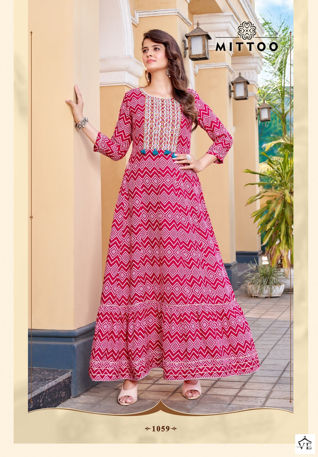 Mittoo Bindi Vol 2 Rayon Wrinkle Wholesale Long Gown Catalog — Wholesale Kurtis, MPA wholesale from Surat - Gallery Image 4