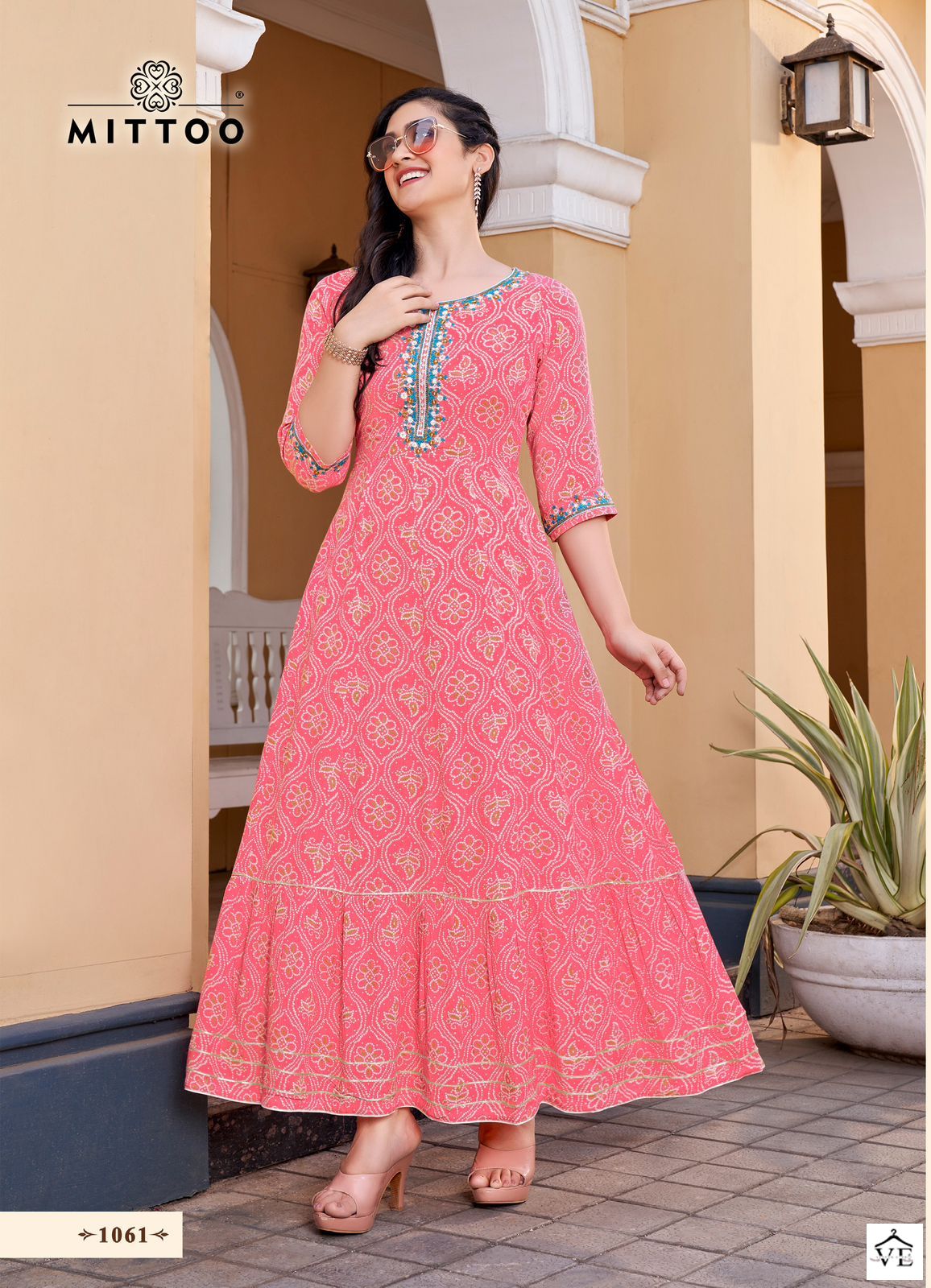 Mittoo Bindi Vol 2 Rayon Wrinkle Wholesale Long Gown Catalog — Wholesale Kurtis, MPA wholesale from Surat - Gallery Image 5