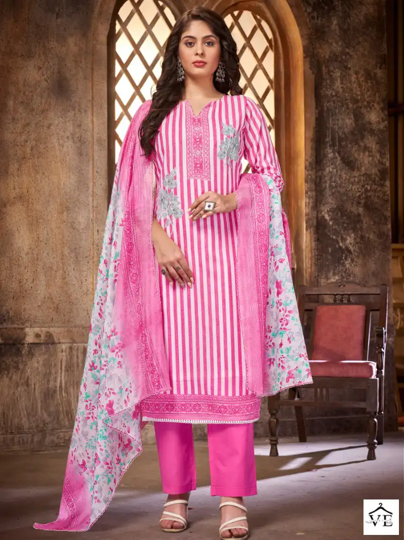 Bipson Bmw 2176 Pure Cotton Wholesale Salwar Suit Catalog — Wholesale Salwar Suits, MPA wholesale from Surat — view 1