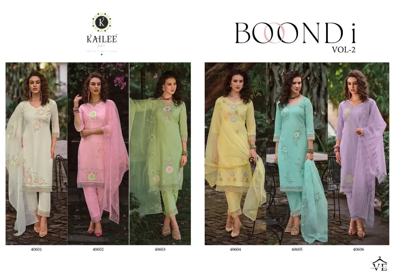 Kailee Fashion Boondi Vol 2 Pure Cotton Wholesale Readymade Designer Suit Catalog — Wholesale Salwar Suits, MPA wholesale from Surat — view 6