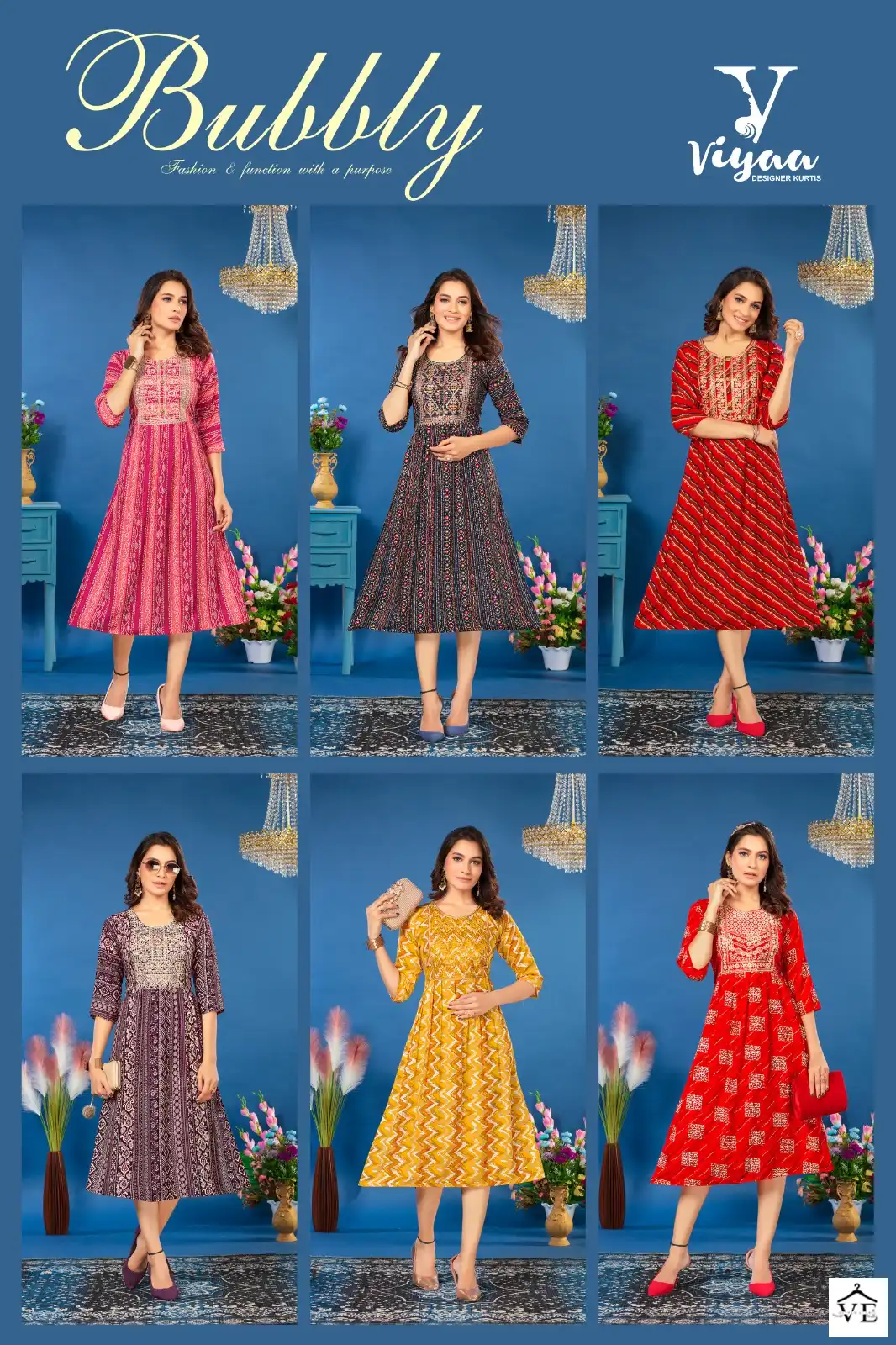 Vardan Ethnic Bubbly Pure Rayon Wholesale Long Kurtis Catalog — Wholesale Kurtis, MPA wholesale from Surat — view 7