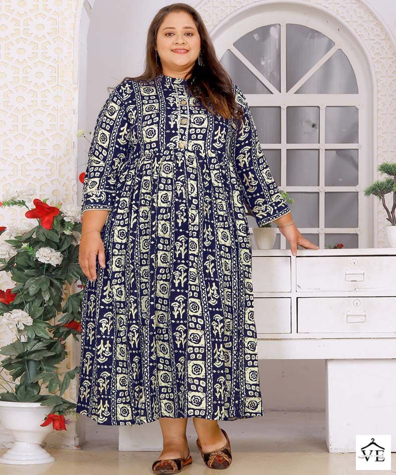 Vardan Designer Big Size Vol 2 Premium Rayon Wholesale Long Kurti Catalog — Wholesale Kurtis, MPA wholesale from Surat — view 3