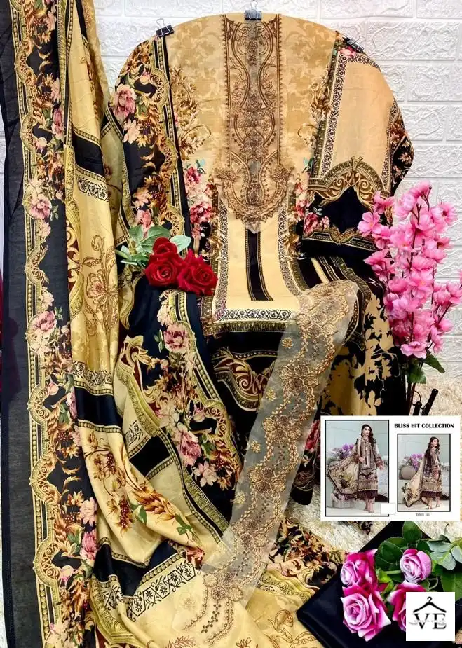 Bliss Hit Collection Vol-01 Pure Cotton Wholesale Pakistani Suit — Wholesale Salwar Suits, MPA wholesale from Surat - Gallery Image 2