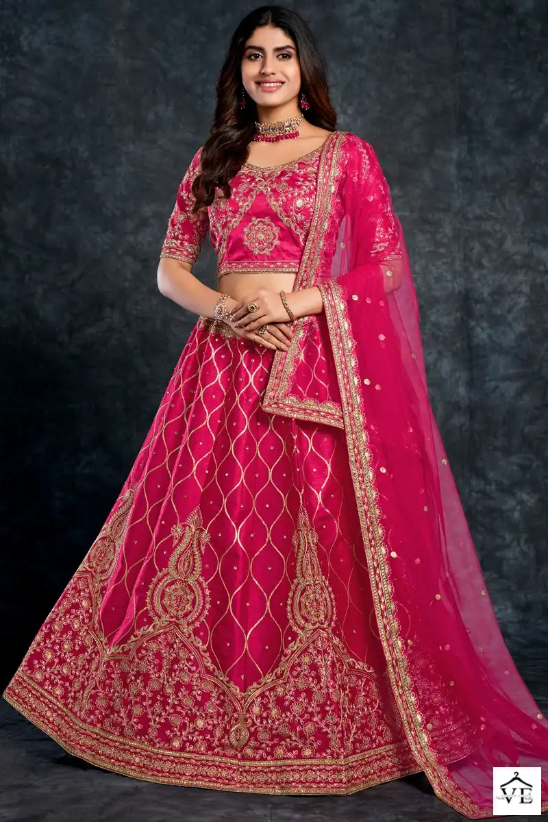 Aahvan Bridal Saga Italian Silk Wholesale Bridal Lehengas Catalog — Wholesale Lehenga, MPA wholesale from Surat - Gallery Image 5