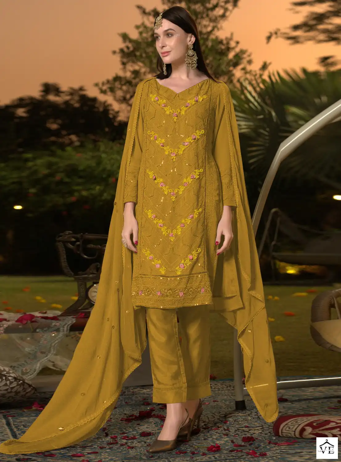 Fepic C-1263 Georgette Wholesale Pakistani Suits Catalog — Wholesale Salwar Suits, MPA wholesale from Surat - Gallery Image 2
