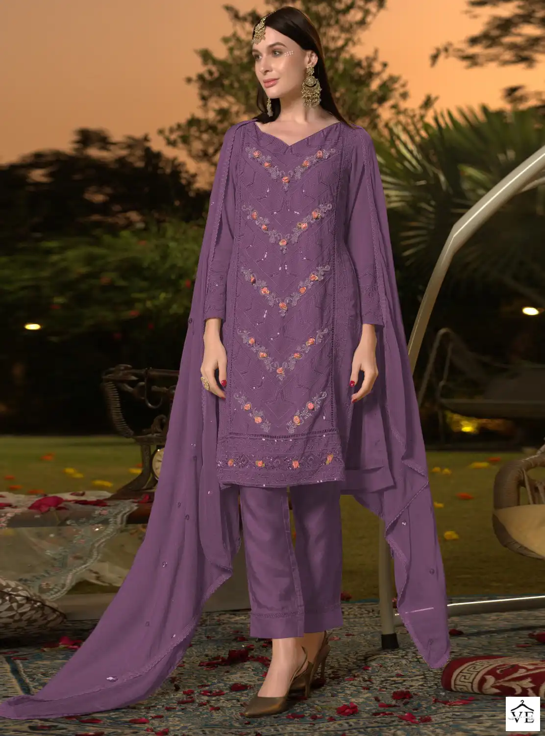 Fepic C-1263 Georgette Wholesale Pakistani Suits Catalog — Wholesale Salwar Suits, MPA wholesale from Surat - Gallery Image 3