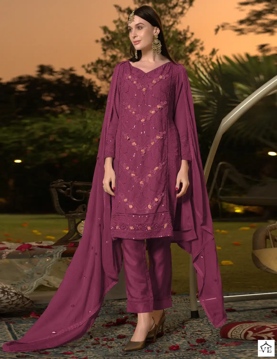 Fepic C-1263 Georgette Wholesale Pakistani Suits Catalog — Wholesale Salwar Suits, MPA wholesale from Surat - Gallery Image 5