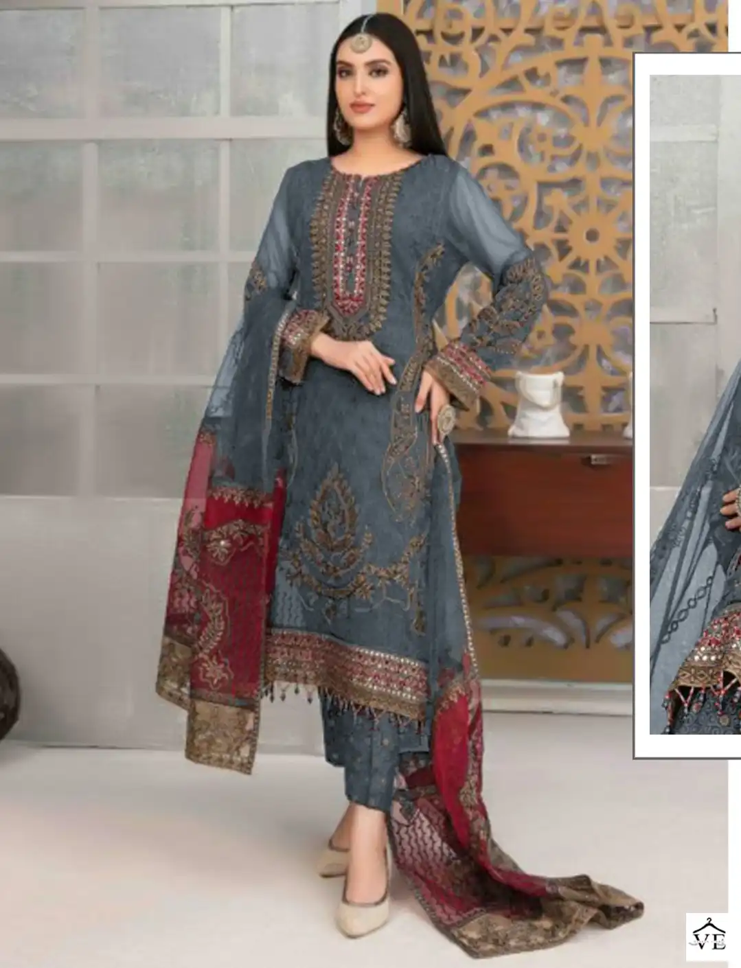 Fepic C-1308 Georgette Wholesale Pakistani Suits Catalog — Wholesale Salwar Suits, MPA wholesale from Surat - Gallery Image 2