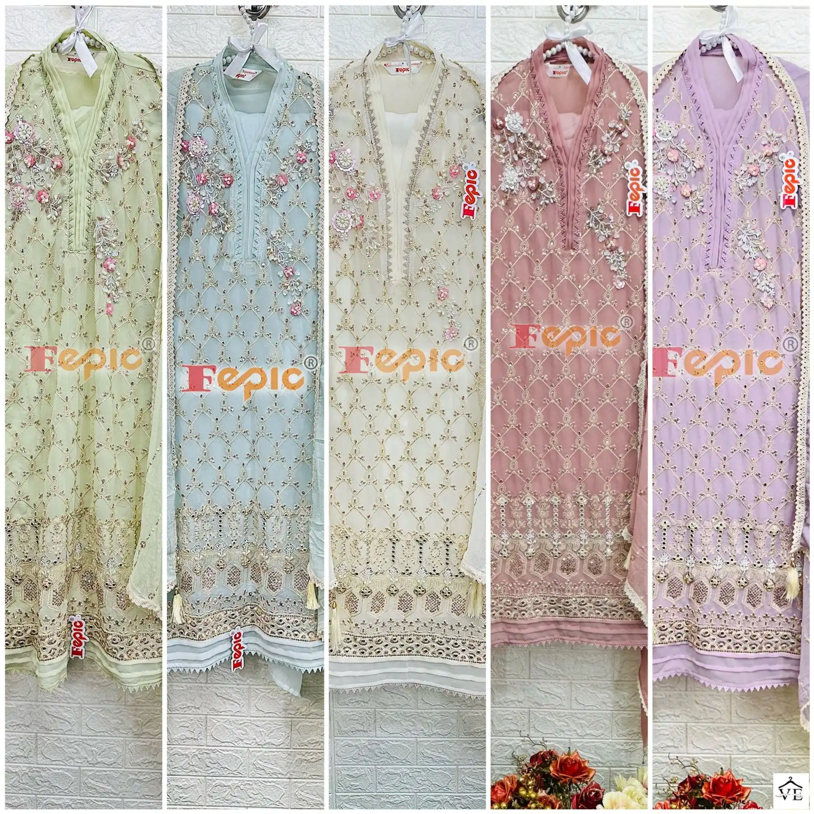 Fepic C-1310 Georgette Wholesale Pakistani Suit Catalog — Wholesale Salwar Suits, MPA wholesale from Surat — view 7